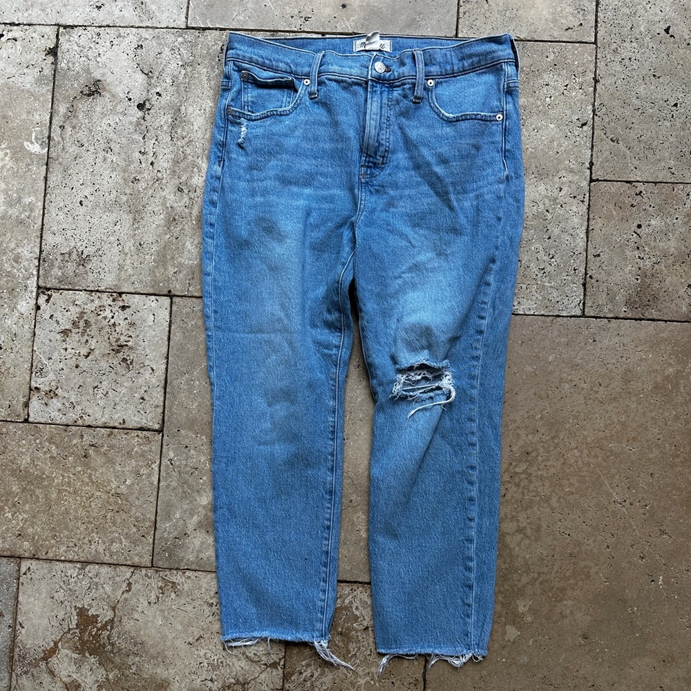 Madewell Jeans Womens 31 Petite The Perfect Vintage Destroyed Edition Coney Wash